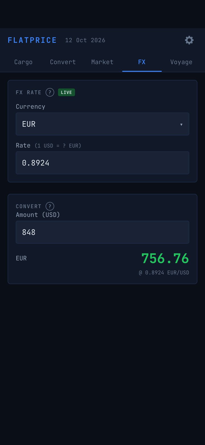 FX tab: live EUR rate 0.8924, 848 USD converted to 756.76 EUR